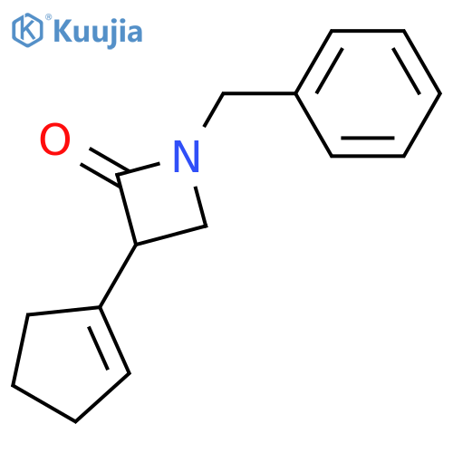 2-Azetidinone, 3-(1-cyclopenten-1-yl)-1-(phenylmethyl)- structure