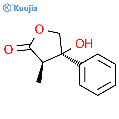 2(3H)-Furanone, dihydro-4-hydroxy-3-methyl-4-phenyl-, (3R,4R)-rel- structure