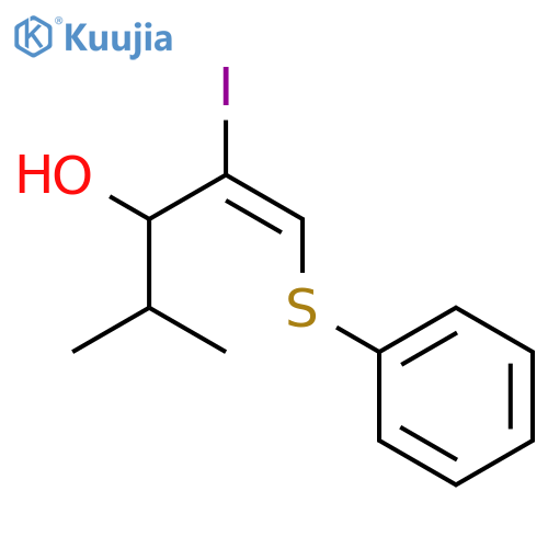 1-Penten-3-ol, 2-iodo-4-methyl-1-(phenylthio)-, (1E)- structure