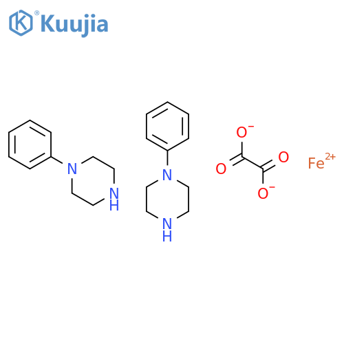 iron(2+) ethanedioate - 1-phenylpiperazine (1:1:2) structure