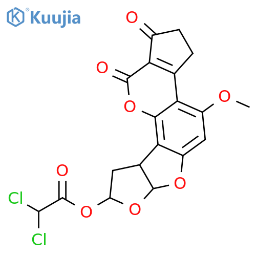 4-methoxy-1,11-dioxo-1,2,3,6a,8,9,9a,11-octahydrocyclopenta[c]fur O[3',2':4,5]furo[2,3-h]chromen-8-yl Dichloroacetate structure