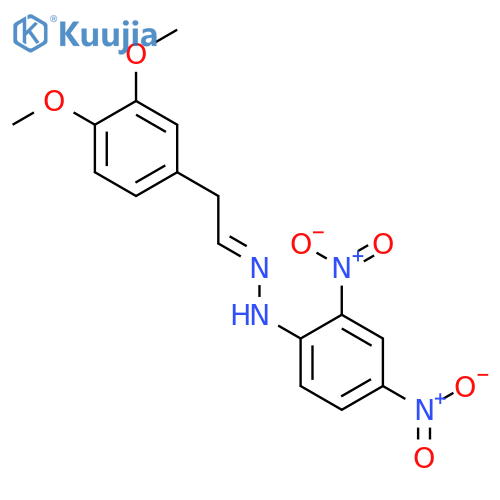 Benzeneacetaldehyde,3,4-dimethoxy-, N-2-(2,4-dinitrophenyl)hydrazone structure