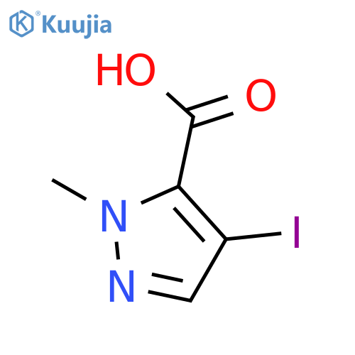 4-Iodo-1-methyl-1H-pyrazole-5-carboxylic acid structure