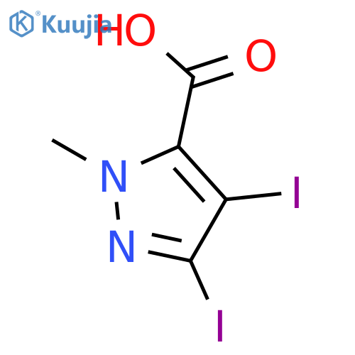 1H-PYRAZOLE-5-CARBOXYLIC ACID, 3,4-DIIODO-1-METHYL- structure