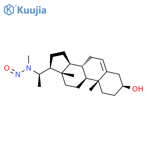 Pregn-5-en-3-ol, 20-(methylnitrosoamino)-, (3b,20R)- structure