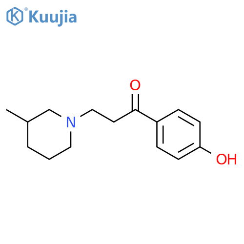 1-Propanone,1-(4-hydroxyphenyl)-3-(3-methyl-1-piperidinyl)- structure