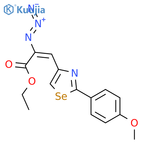 2-Propenoic acid, 2-azido-3-[2-(4-methoxyphenyl)-4-selenazolyl]-, ethylester structure