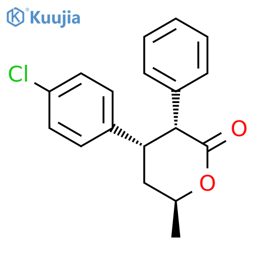 2H-Pyran-2-one,4-(4-chlorophenyl)tetrahydro-6-methyl-3-phenyl-, (3a,4a,6b)- (9CI) structure