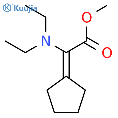 Acetic acid, cyclopentylidene(diethylamino)-, methyl ester structure