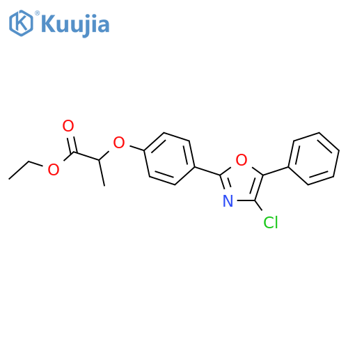 Propanoic acid, 2-[4-(4-chloro-5-phenyl-2-oxazolyl)phenoxy]-, ethylester structure