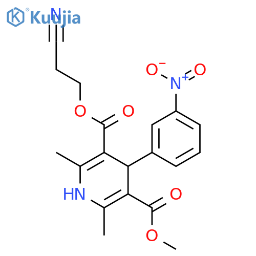 1,4-Dihydro-2,6-dimethyl-4-(3-nitrophenyl)-3,5-pyridinedicarboxylic Acid 3-(2-Cyanoethyl) 5-Methyl Ester structure