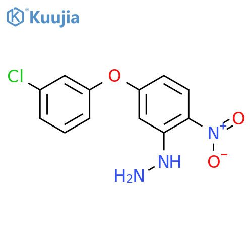Hydrazine, [5-(3-chlorophenoxy)-2-nitrophenyl]- structure