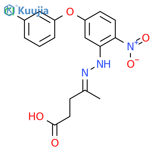 Pentanoic acid, 4-[[5-(3-chlorophenoxy)-2-nitrophenyl]hydrazono]- structure