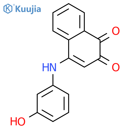 1,2-Naphthalenedione,4-[(3-hydroxyphenyl)amino]- structure