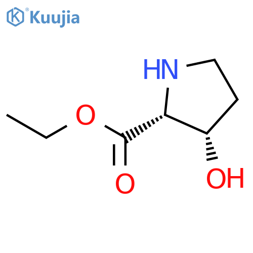D-Proline, 3-hydroxy-,ethyl ester, (3S)-rel- structure