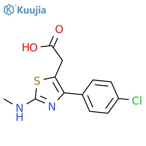 4-(4-Chloro-phenyl)-2-methylamino-thiazol-5-yl-acetic Acid structure