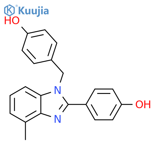 Phenol, 4-[[2-(4-hydroxyphenyl)-4-methyl-1H-benzimidazol-1-yl]methyl]- structure
