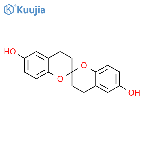 2,2'-Spirobi[2H-1-benzopyran]-6,6'-diol, 3,3',4,4'-tetrahydro- structure