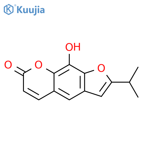 7H-Furo[3,2-g][1]benzopyran-7-one, 9-hydroxy-2-(1-methylethyl)- structure