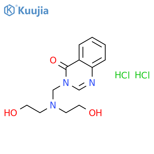 3-{[bis(2-hydroxyethyl)amino]methyl}quinazolin-4(3H)-one dihydrochloride structure