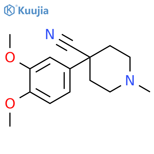 4-(3,4-dimethoxy-phenyl)-1-methyl-piperidine-4-carbonitrile structure