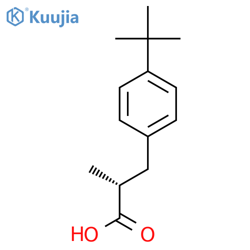(2R)-3-(4-tert-butylphenyl)-2-methylpropanoic acid structure