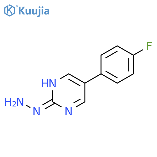 2(1H)-Pyrimidinone, 5-(4-fluorophenyl)-, hydrazone structure