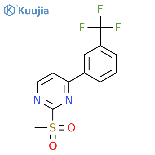 Pyrimidine, 2-(methylsulfonyl)-4-[3-(trifluoromethyl)phenyl]- structure