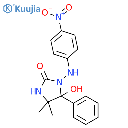 2-Imidazolidinone,5-hydroxy-4,4-dimethyl-1-[(4-nitrophenyl)amino]-5-phenyl- structure