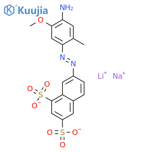 1,3-Naphthalenedisulfonicacid, 7-[2-(4-amino-5-methoxy-2-methylphenyl)diazenyl]-, lithium sodium salt(1:?:?) structure