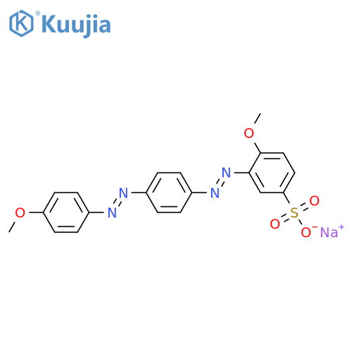 Benzenesulfonicacid,4-methoxy-3-[[4-[(4-methoxyphenyl)azo]phenyl]azo]-,sodiumsalt structure