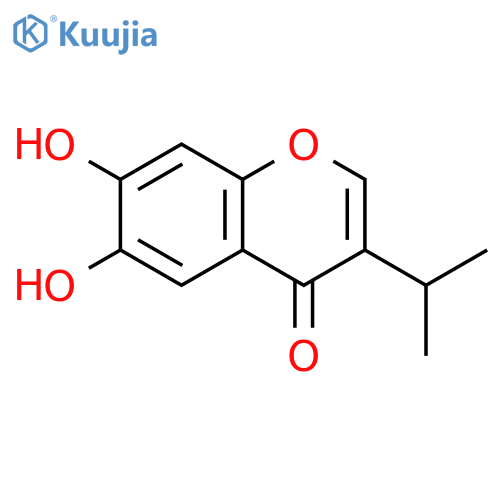 4H-1-Benzopyran-4-one, 6,7-dihydroxy-3-(1-methylethyl)- structure