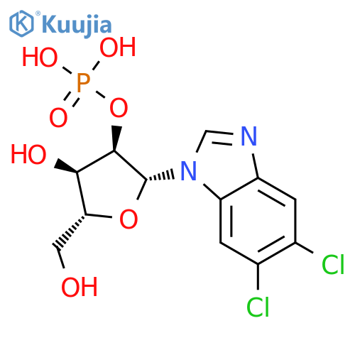 1H-Benzimidazole,5,6-dichloro-1-(2-O-phosphono-b-D-ribofuranosyl)- structure