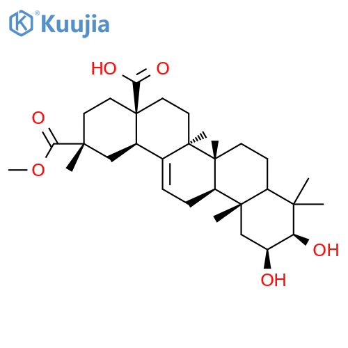 (2beta,3beta,5xi,18alpha)-2,3-dihydroxy-29-methoxy-29-oxoolean-12-en-28-oic acid structure
