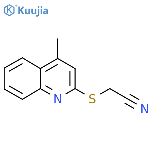 2-(4-methylquinolin-2-yl)sulfanylacetonitrile structure