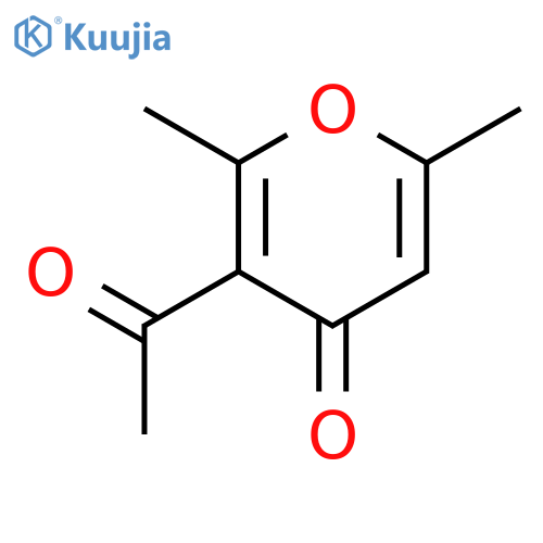 4H-Pyran-4-one, 3-acetyl-2,6-dimethyl- structure