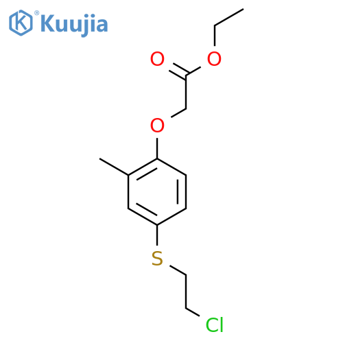 Acetic acid, [4-[(2-chloroethyl)thio]-2-methylphenoxy]-, ethyl ester structure