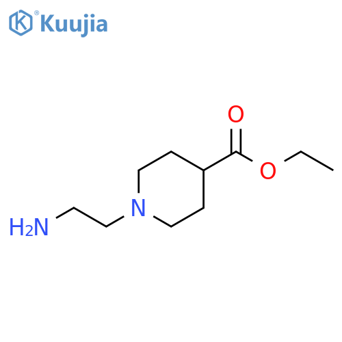 4-Piperidinecarboxylic acid, 1-(2-aminoethyl)-, ethyl ester structure