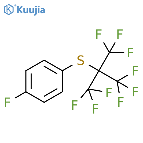 Benzene, 1-fluoro-4-[[2,2,2-trifluoro-1,1-bis(trifluoromethyl)ethyl]thio]- structure