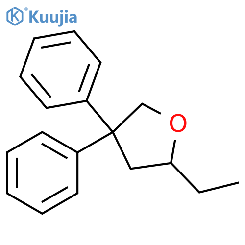 Furan, 2-ethyltetrahydro-4,4-diphenyl- structure