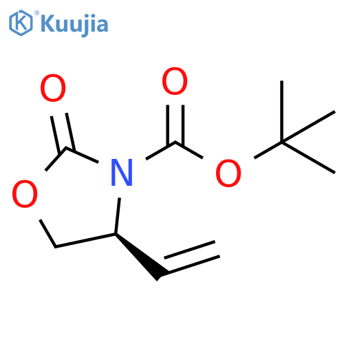3-Oxazolidinecarboxylic acid, 4-ethenyl-2-oxo-, 1,1-dimethylethyl ester, (4S)- structure