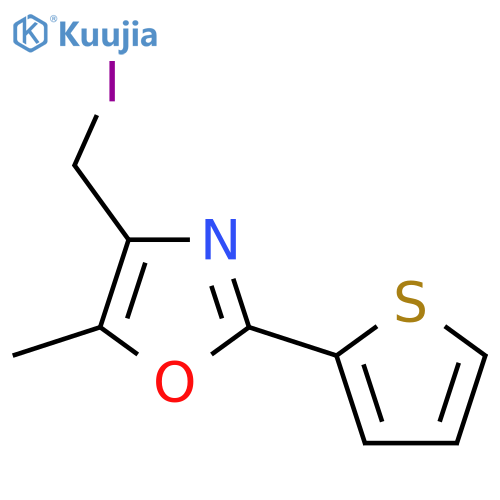 Oxazole, 4-(iodomethyl)-5-methyl-2-(2-thienyl)- structure