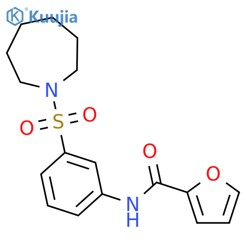 N-3-(azepane-1-sulfonyl)phenylfuran-2-carboxamide structure