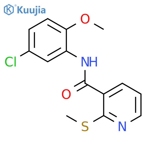 N-(5-chloro-2-methoxyphenyl)-2-(methylsulfanyl)pyridine-3-carboxamide structure