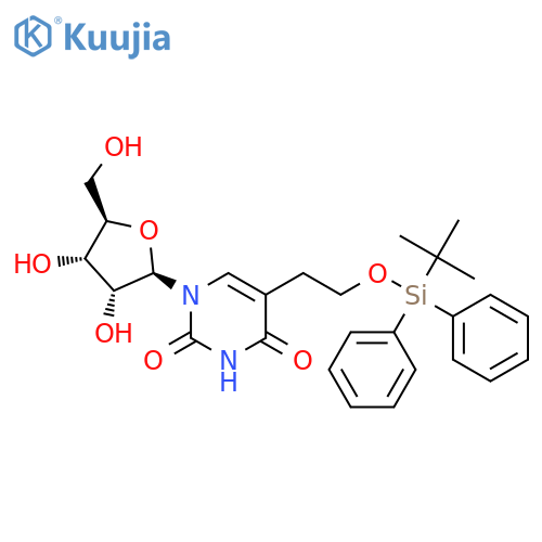URIDINE, 5-[2-[[(1,1-DIMETHYLETHYL)DIPHENYLSILYL]OXY]ETHYL]- structure