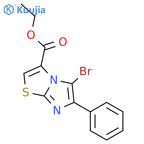Imidazo[2,1-b]thiazole-3-carboxylic acid, 5-bromo-6-phenyl-, ethyl ester structure