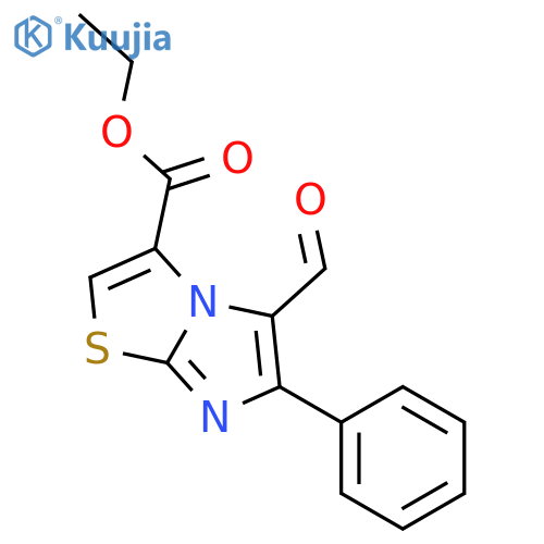 Ethyl 5-formyl-6-phenylimidazo-2,1-b1,3thiazole-3-carboxylate structure