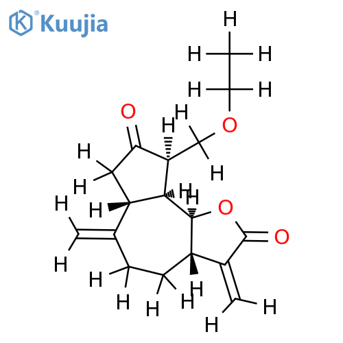 15alpha-ethoxy-1alphaH,5alphaH,6betaH,7alphaH-3-oxo-10(14),11(13)-guaiadien-6,12-olide structure
