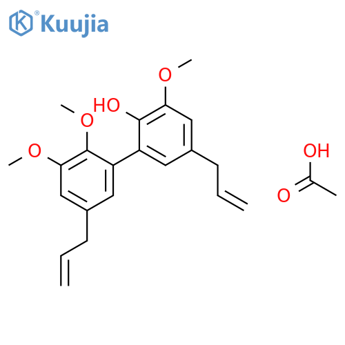 [1,1'-Biphenyl]-2-ol, 2',3,3'-trimethoxy-5,5'-di-2-propenyl-, acetate structure