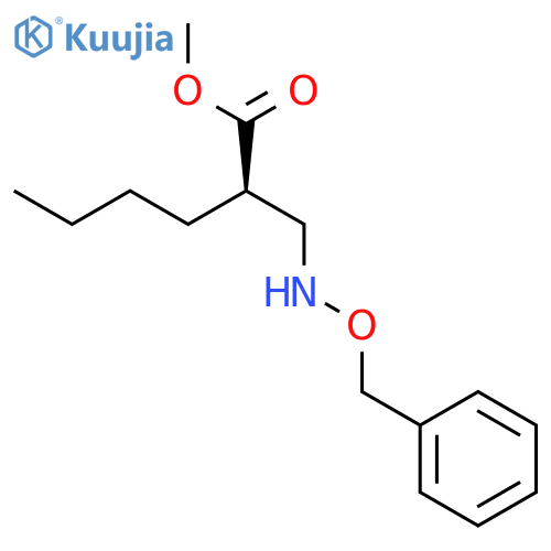 Hexanoic acid, 2-[[(phenylmethoxy)amino]methyl]-, methyl ester, (2R)- structure